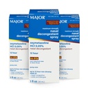 MAJOR maximale sterkte Nasal Decongestant Spray, Oxymetazoline HCl 0,05% Pump Mist, Non-Drowsy Nasal Spray, tot 12-Hour Relief van Nasal Congestie, Verkoudheid en Allergieën 1 Fl. Oz. (3-Pack)