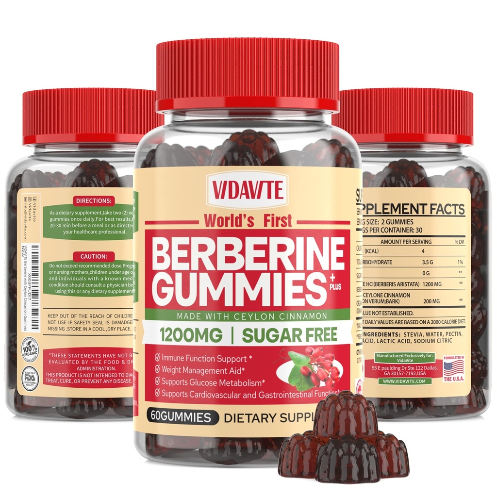 Berberine met Ceylon Cinnamon Gummies 