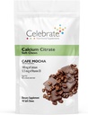Vier vitamines Bariatrische Calcium Citroen Zachte Kauwen met Vitamine D3, 500 mg, Suikervrije & Glutenvrije Calcium Citroen voor Bariatrische Patiënten, Cafe Mocha, 90 telling