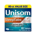 Unisom SleepTabs, Nighttime Sleep-aid, Doxylamine Succinaat, 80 tabletten