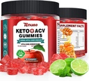 (2 Pack) 90 Graaf Keto ACV Gummies Formula met 1500MG 180 Graaf Keto ACV Gummies, Keto Diet Supplement voor vrouwen Mannen - Lage Suiker & Glutenvrij