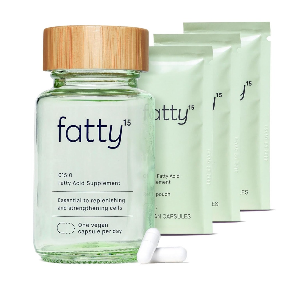 Vet15 C15:0 Pentadecaanzuur Supplement De levensduur Nutriënt - 90 Vegan Capsules - 3X Cellular Voordelen van Visolie EPA Omega 3 Supplementen - Lever Ondersteuning & Mitochondriale Gezondheid