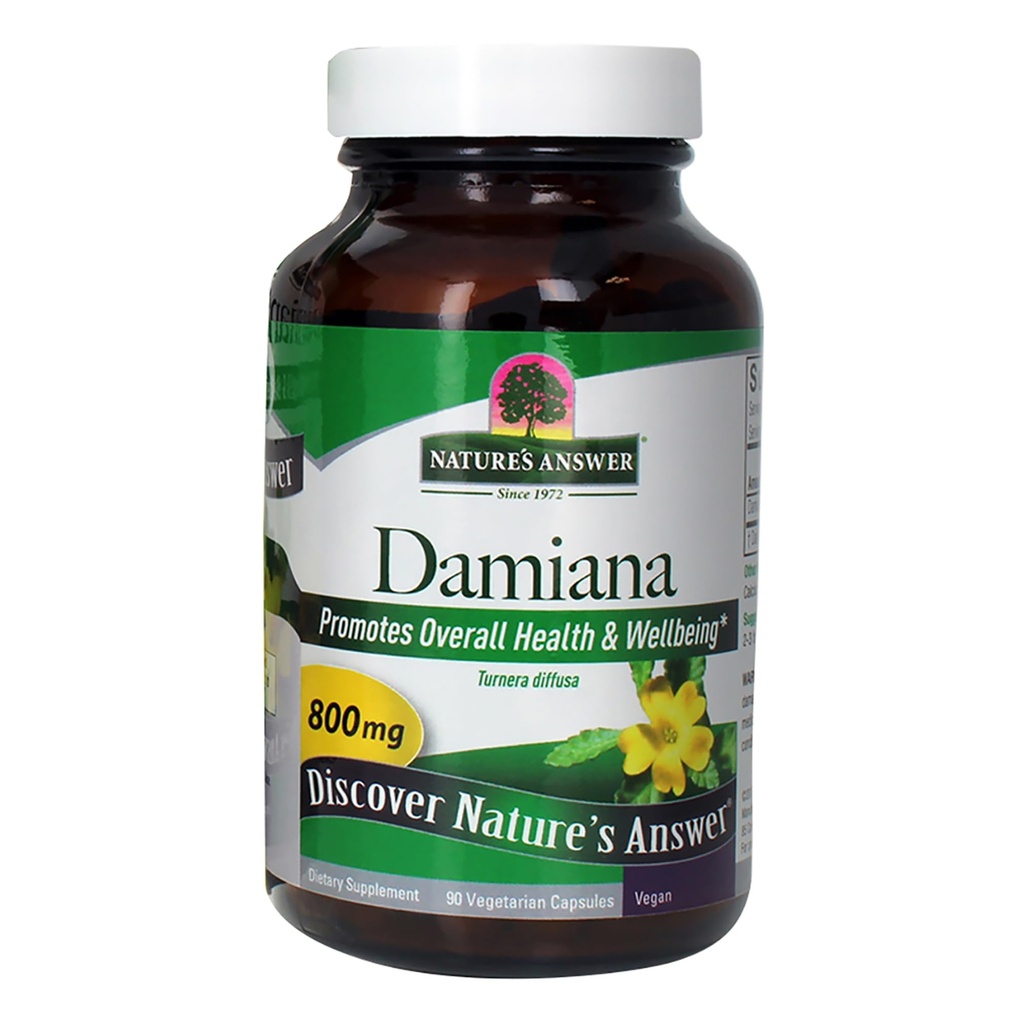 Nature's Antwoord Damiana, 90 Vegetarische Capsules (400 mg per capsule)