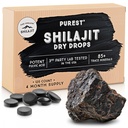 Pure Himalaya Shilajit Dry Drops, 100% Pure Natural Shilajit, Graad A, Max Potentie 85+ Clean Trace Minerals & Fulvic Acid for Energy, Metabolisme & Immune Support Supplement for Men & Women (120 tabs)