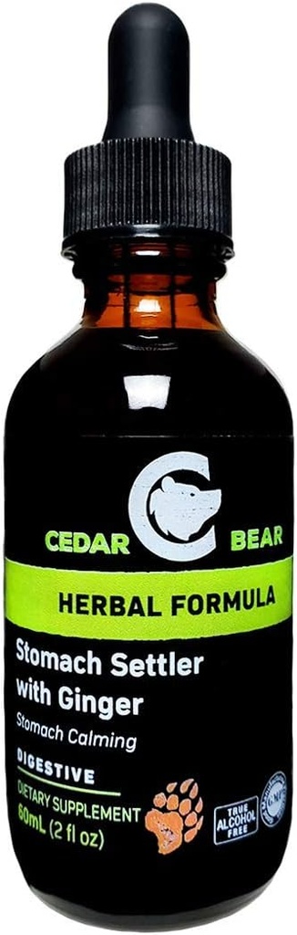Cedar Bear Momach Settler met Ginger een vloeibare kruidensupplement dat helpt kalmeren een milde upset Momach 2 Fl Oz