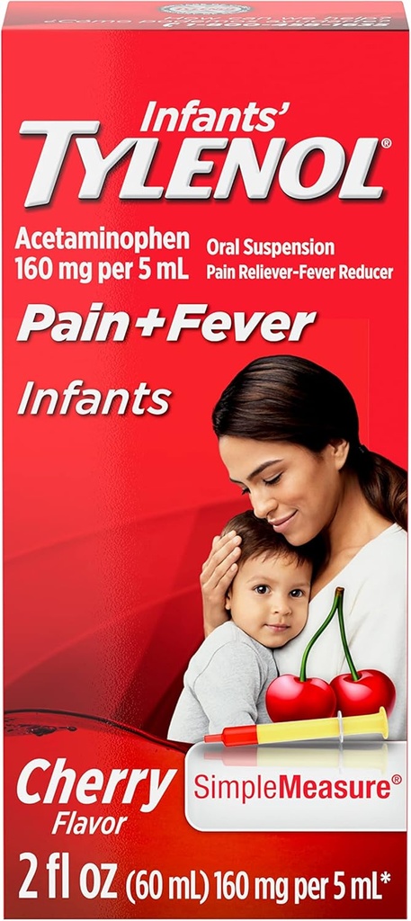 Zuigelingen Tylenol Acetaminofen Liquid Medicine, Cherry, 2 fl. oz