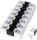 MERICARGO Weekly Pillen Organizer 2 keer per dag, Gemakkelijk Open Reis pil Box, Am Pm Pillen Organizer 7 Dag voor Geneeskunde, Vitaminen, Visolie en Supplementen