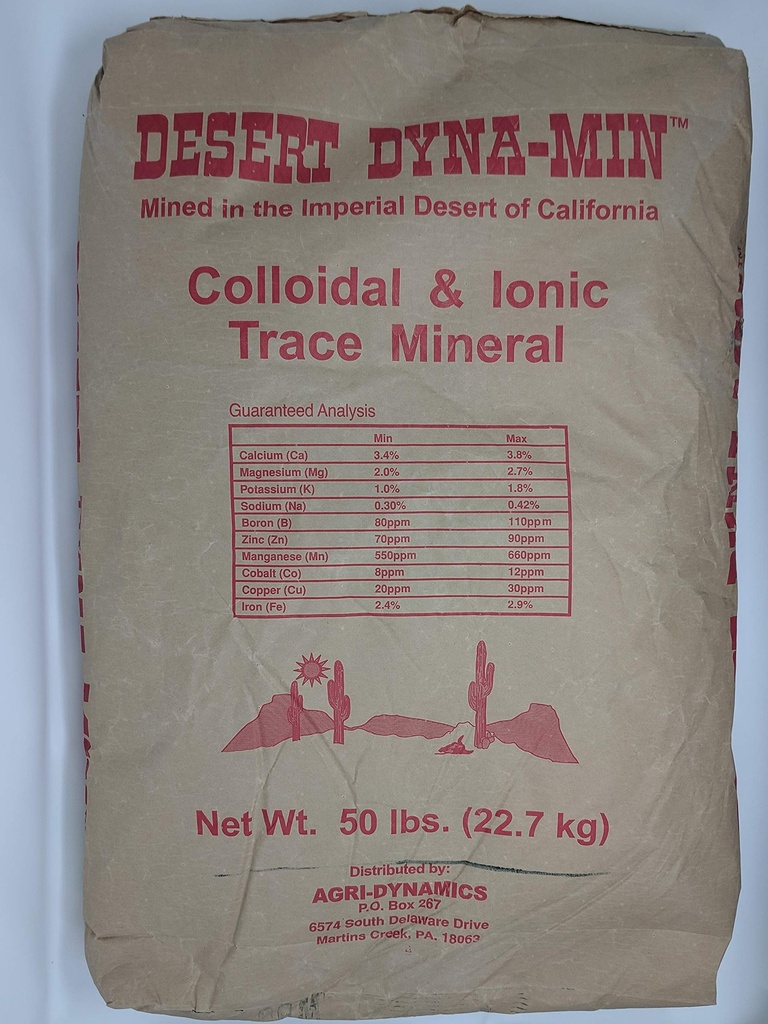 Desert Dyna-Min - Colloïdaal en Ionisch Trace Mineral - 50lb Bag