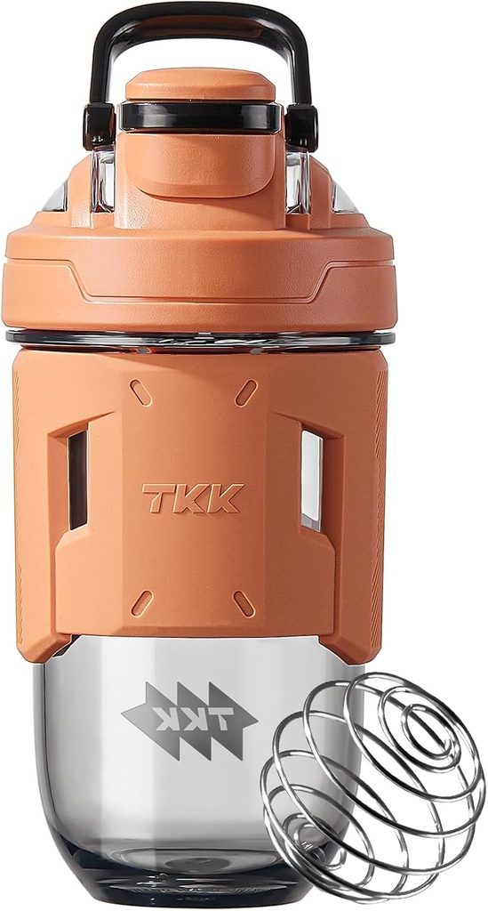 TKK 24oz Proteïne Shaker Fles met Blending Ball, BPA Free Tritan Plastic, Leak-Proof, One-Touch Lid, Non-Slip Grip, Sport & Fitness Gebruik