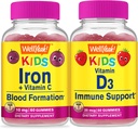 WellYeah Iron + Vitamine C Kids + Vitamine D3 Kids, Gummies Bundle - Grote Proeverij, Vitamine Supplement, Glutenvrij, GGO-vrij, Kauwbare Gummy