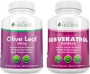 Pure Holistische Olive Leaf Extract 750mg + Resveratrol Complex 1450mg - 300 Vegan Capsules - Made in The USA