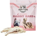 Benji & Louie Air gedroogde hele konijn oren met bont - natuurlijke gezonde hond Treats of honden Chews, enkele Ingrediënt, 1.5 oz, 4 tot 6 Tellen