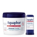 Aquaphor Advanced Therapie Genezing Zalf Huidbeschermer (14 Oz) + Helende Balsem Stick met Avocado Olie en Shea Butter (0,65 Oz)