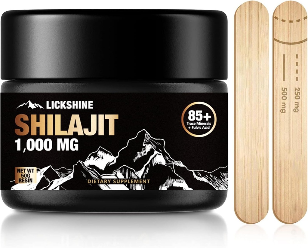 1 Pack Shilajit Pure Himalayan Shilajit Resin with Fulvic Acid, 1000mg Maximum Potency Natural Organic Shilajit with 85+ Trace Minerals Supplement Gel, Support Energy & Immune System - 50g