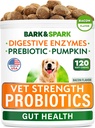 Vet sterkte hond Probiotica Kauwen - Gas, diarree, Allergie, Constipatie, verstoorde maag Relief, met enzymen + pompoen + prebiotica - Kauwbare vezels supplement - 100 zachte kauwen - gerookte eend