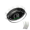 Lashify Curl 10mm Gossamer wimper uitbreidingen vullen in Ombre Green, gemakkelijk DIY Valse wimpers voor een natuurlijke look