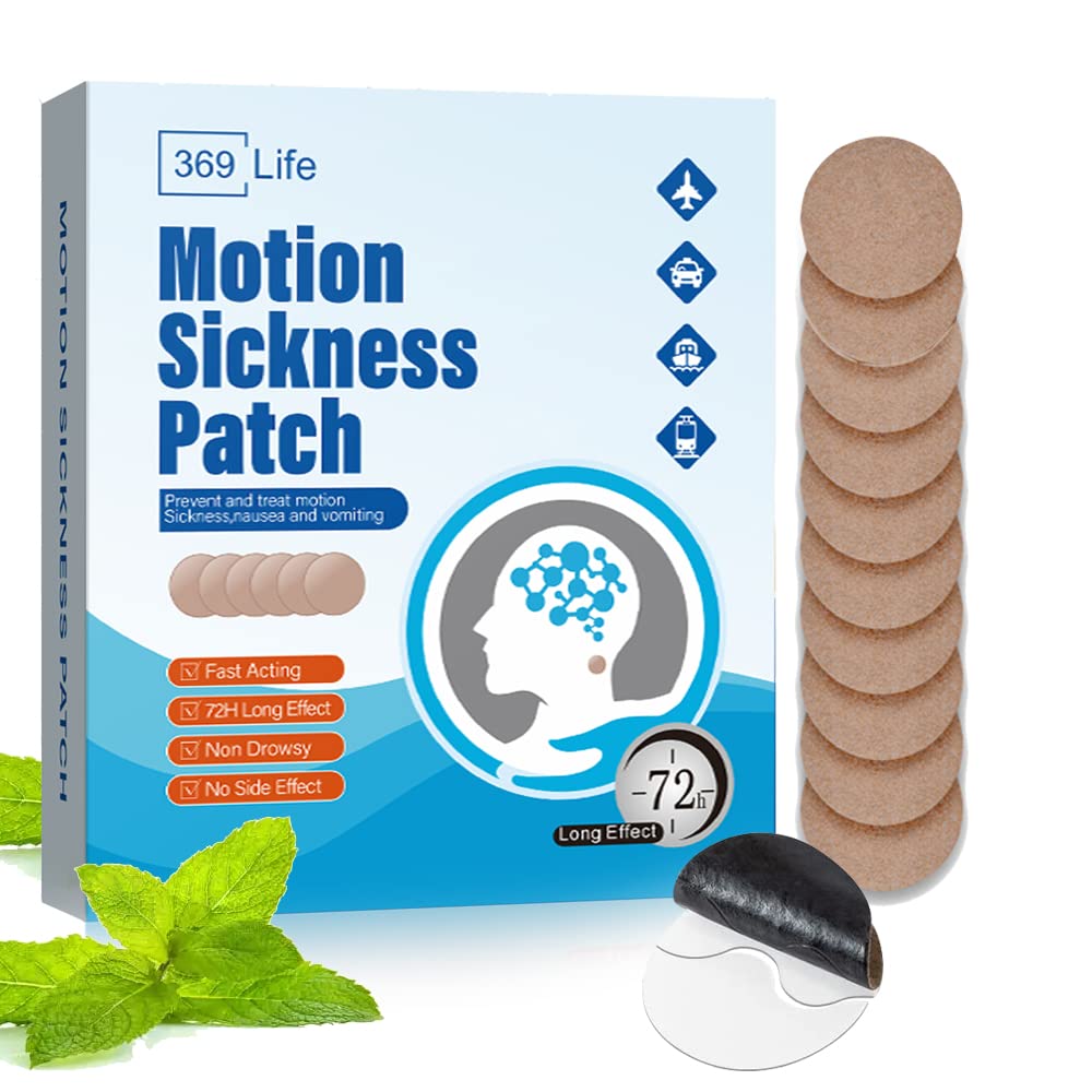 369 Life Motion Sickness Patches, Sea Sickness Patch for Cruise - Adults and Kids ((10 Count - Pack of 1))