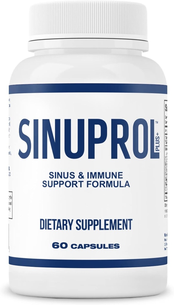 Mizzle SinuProl Nasal & Immune Support Supplement met Quercetin met Bromelain, ideale optie voor mensen die vertrouwen op natuurlijke Sinus Decongestant, Sinus Rinse of natuurlijke antihistamine, 60 capsules