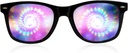 GloFX Black Frame Spiraal-diffractiebril 