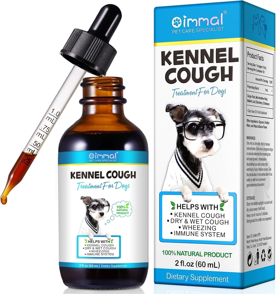 Kennel Hoest behandeling voor honden, hond Kennel Hoest Relief Drops Seizoensgebonden Allergie Relief Itch Relief Herbal Supplement- 60ml/2fl.oz