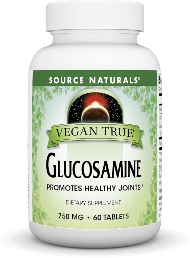 Bron Naturals Vegan True Glucosamine, bevordert gezonde gewrichten*, 750 mg - 60 tabletten