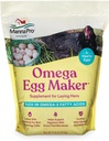 Manna Pro Omega Egg Maker, Chicken Feed Supplement voor het leggen van Hens, gevogelte Food met Omega-3 vetzuren, Digestie Ondersteuning met versterkte vitamines en mineralen, 5 lbs