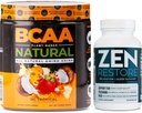 Nutrologie Zen Natural Magnesium Supplement (30 porties) & Nutrologie BCAA Natural, Plant Based BCAA Powder, Orange Coconut Flavor (30 porties)