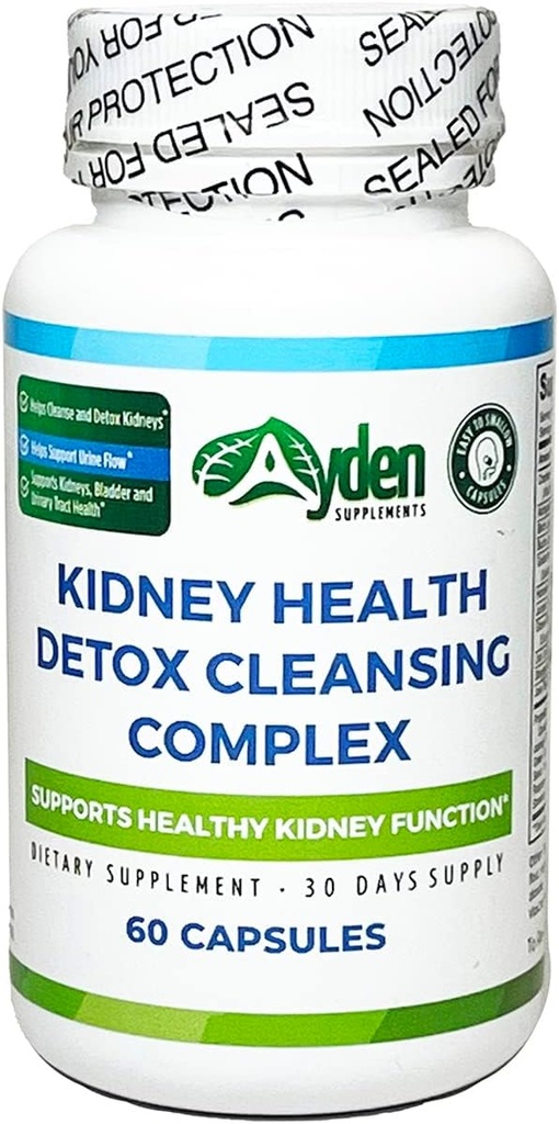 Niergezondheid Detox Reiniging Complex - 1,110 mg, Ondersteunt Nieren, Blaas, Urine Tract, Kruiden, 21 Ingrediënten, Cranberry 400 mg, Astragalus 200 mg, Horsetail, Gravel Root, Uva Ursi, 60 Capsules