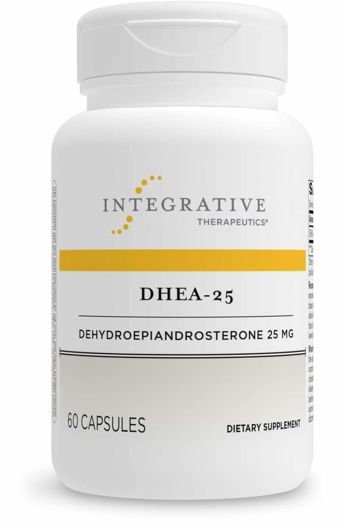 Integratieve therapieën DHEA-25 - Ondersteuningssupplement voor mannen en vrouwen - Ondersteuning - Veganistisch, glutenvrij en zuivelvrij - 60 capsules (60 porties)
