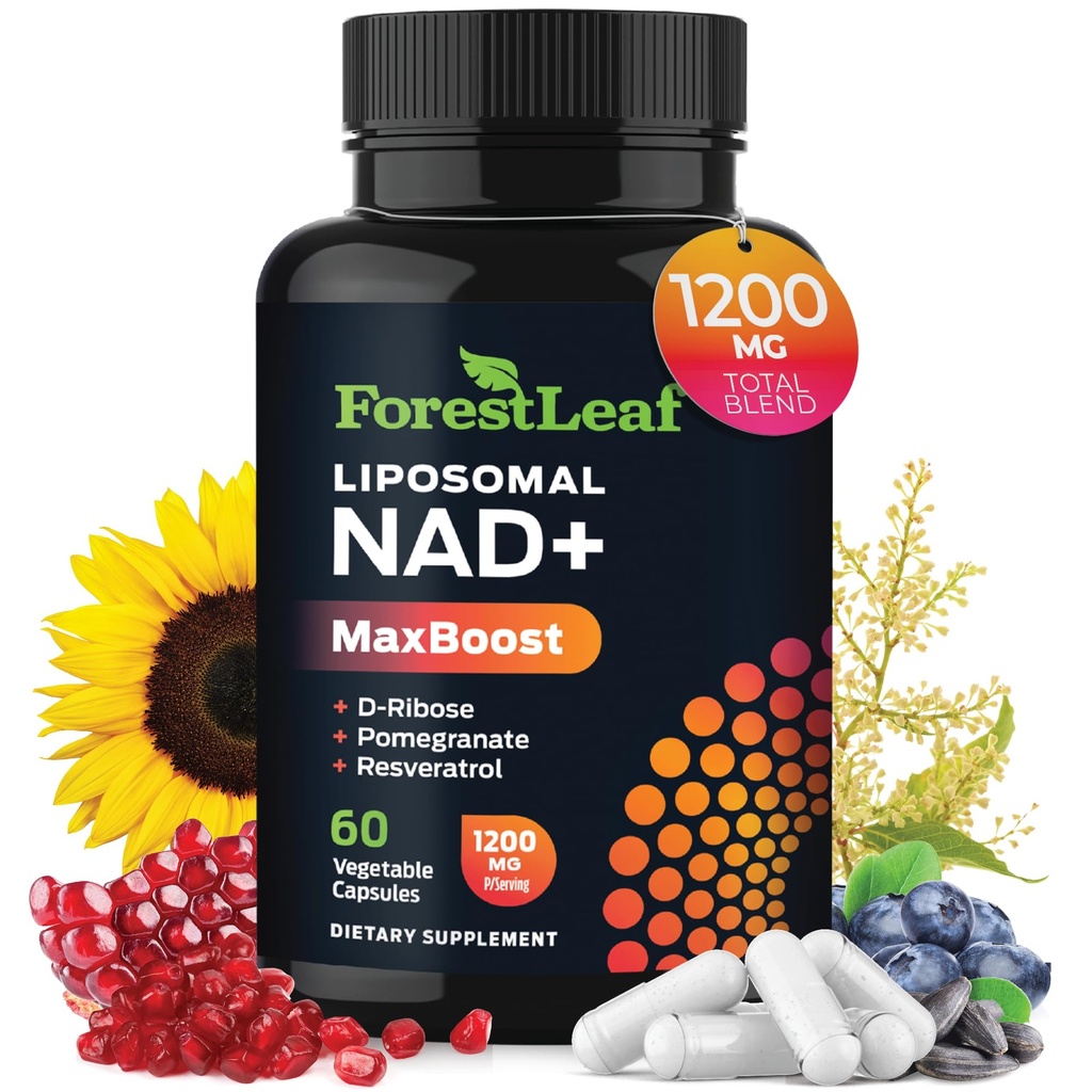 NAD+ supplement - 500 mg Pure NAD Plus voor energie, focus, huid- en anti-rookondersteuning - Glutenvrije non-GMO NAD-supplementen voor vrouwen en mannen (60 tellingen (pakket van 1), NAD+ Resveratrol)