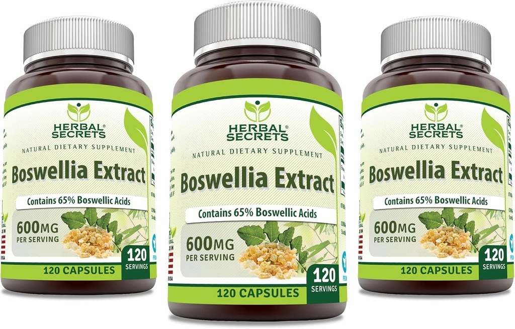 Kruidengeheimen Boswellia Serrata Extract (65% Boswellic Acids) 600 mg Capsules Supplement 