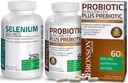 Bronson Probiotic 50 Miljard CFU + Prebiotic with Apple Polyfenolen & Ananas Fruit Extract + Selenium 200 Mcg for Immune System, Thyroid, Prostate and Heart Health