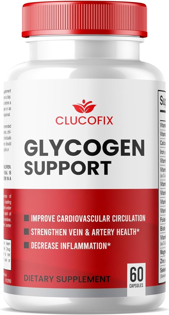 (1 Pack) ClucoFix Glycogen Support Capsules, ClucoFix Glycogen Health & Wellness Multivitamine Support Supplementen Pillen, ClucoFix Glycogen Pillen, ClucoFix Glyco Advanced Formula Support Reviews