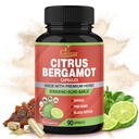 Organische Cadane Citrus Bergamot Supplement Extract Capsules, 90 Caps, 3 Maanden Levering & Berberine, Olive, Guggul, Knoflook, Pine Bark, Black Pepper