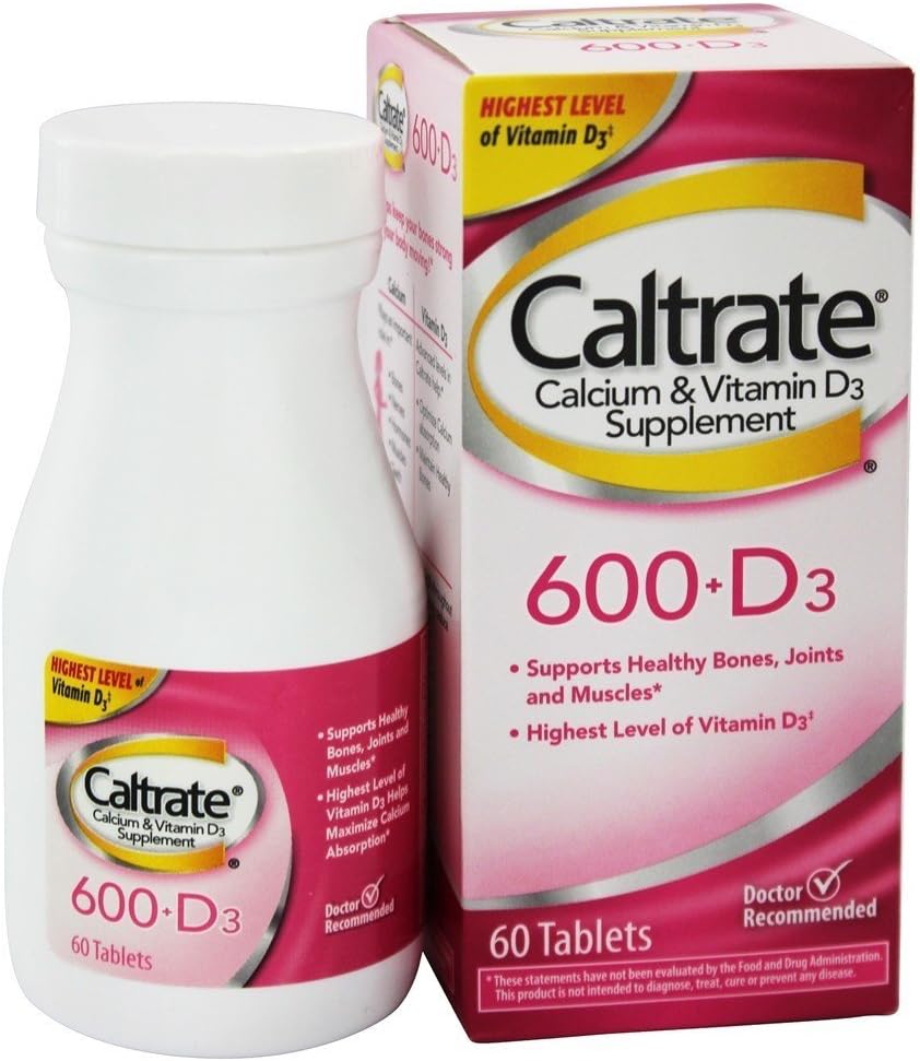 Caltrate 600+D Calciumsupplement, 60 ct