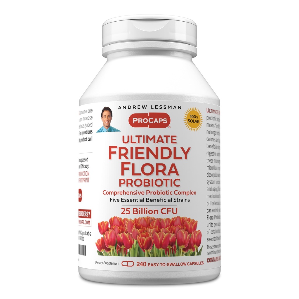 ANDREW LESSMAN ProCaps Probiotic 25 Billion CFU 240 Capsules for Women & Men