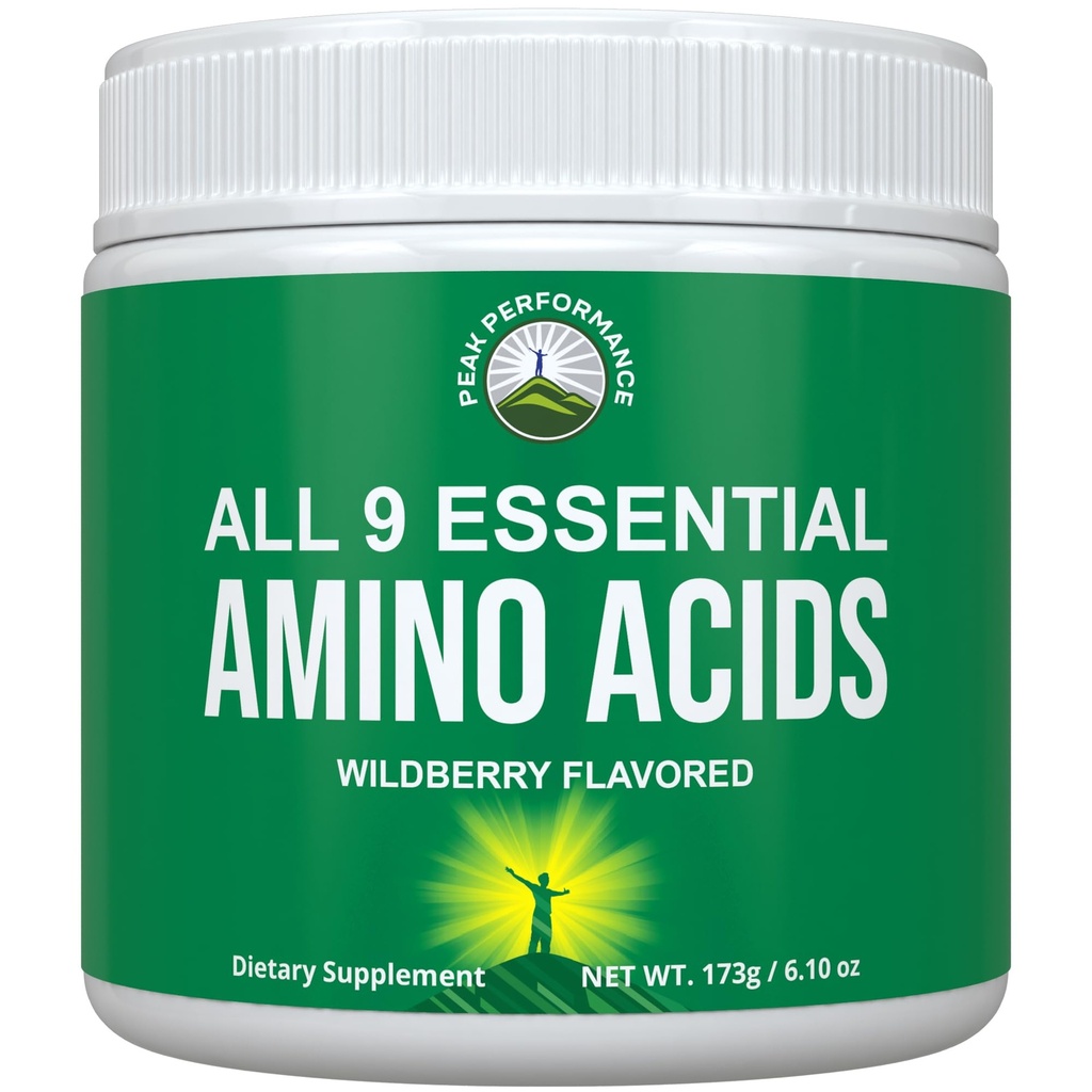 All 9 Essential Amino Acids Powder. Pre + During + Post Workout with EAAs + BCAAs for Energy, Muscle Growth, and Recovery. Non-GMO BCAA and EAA Powders for Men + Women. 3rd Party Tested. Wildberry