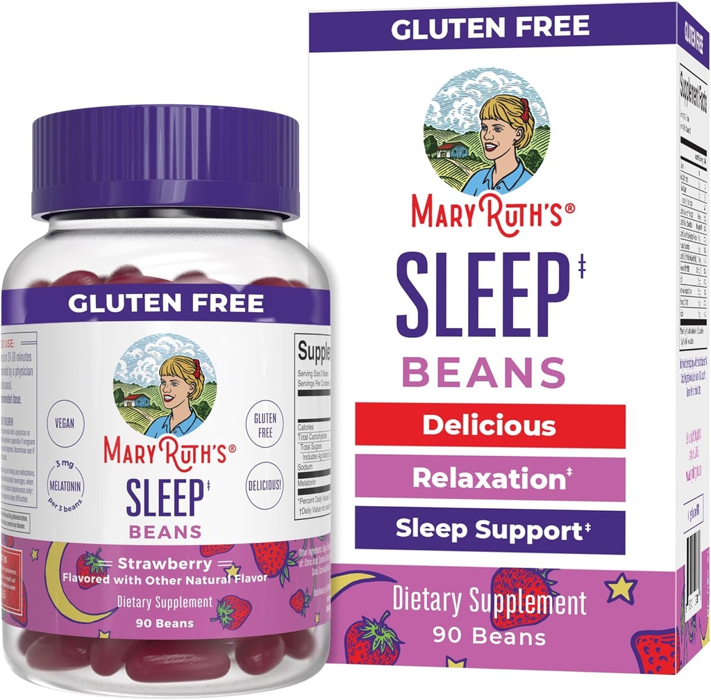 MaryRuth Organics Melatonine Vita-Beans voor volwassenen 