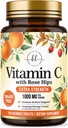 Vitamine C Supplement 1000mg - Extra sterkte met Rose Hips Bioflavonoïden - Suikervrij Vitamine C Kauwbare Pillen, Natuur Vit C voor Immune Ondersteuning & Antioxidant Protection - 120 Kauwtabletten