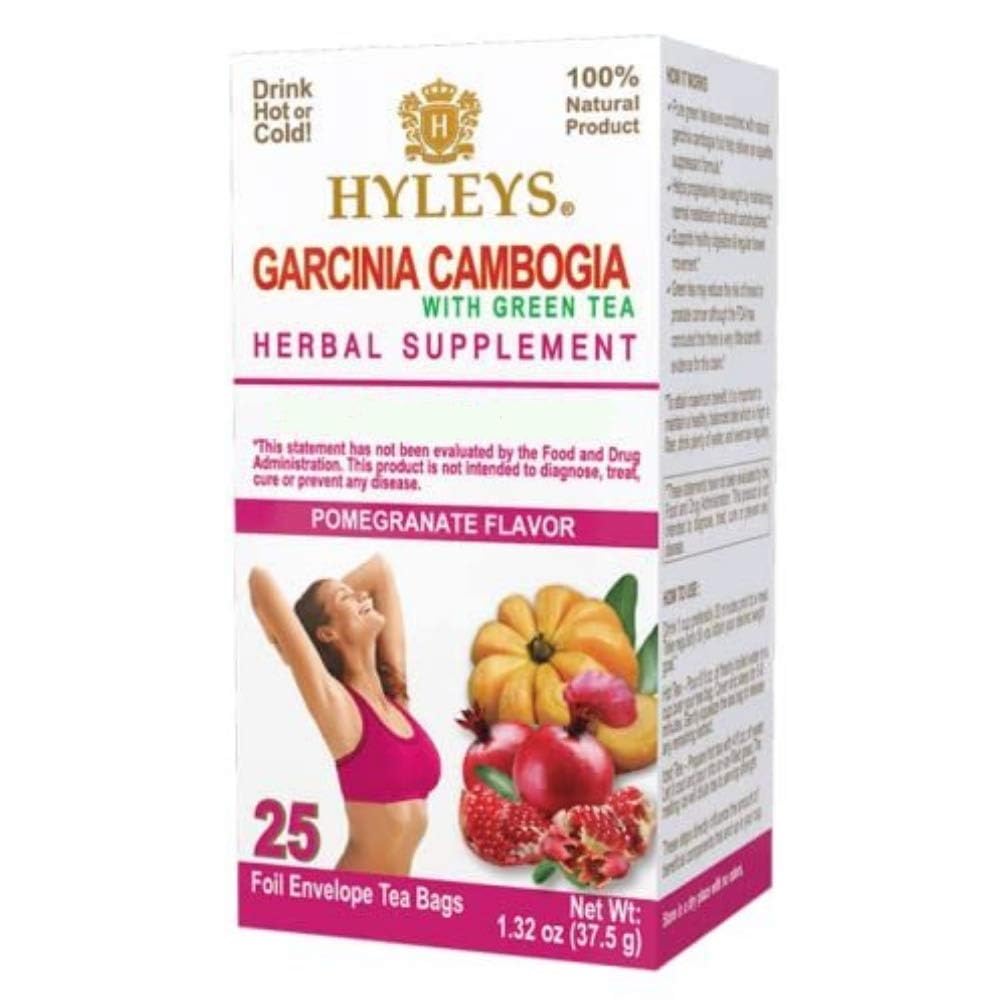HYLEYS Thee Garcinia Cambogia Groene Thee met Granaatappelsmaak - 25 Theezakjes