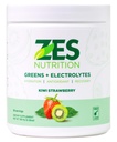 Groenen + Elektrolyten, Kiwi Aardbei Smaak, Veganistisch, Niet-GMO, Groen Poeder, Dagelijks Groen Boost, Plantaardige Poeder Supplement, Biologische Elektrolyten, Herstel & Ondersteuning, Smoothie Mix