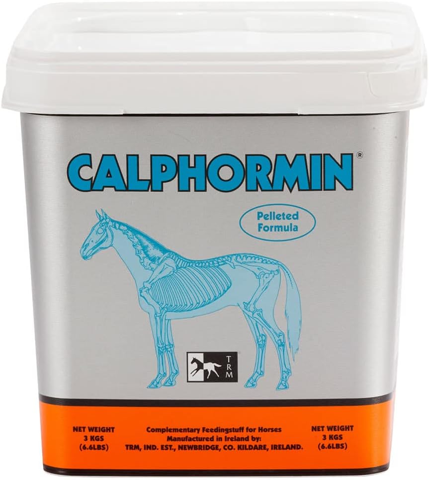TRM Calphormin Nutrient-Rich Horse Supplement voor optimale skeletontwikkeling van jonge paarden - 6,6 lb (3 kg) - Emmer - 6,6 lb