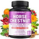 Horse Chestnut Capsules met Horse Chestnut, Butcher's Broom Root, Cayenne Pepper en meer - 90 Capsules voor 3 maanden Supply