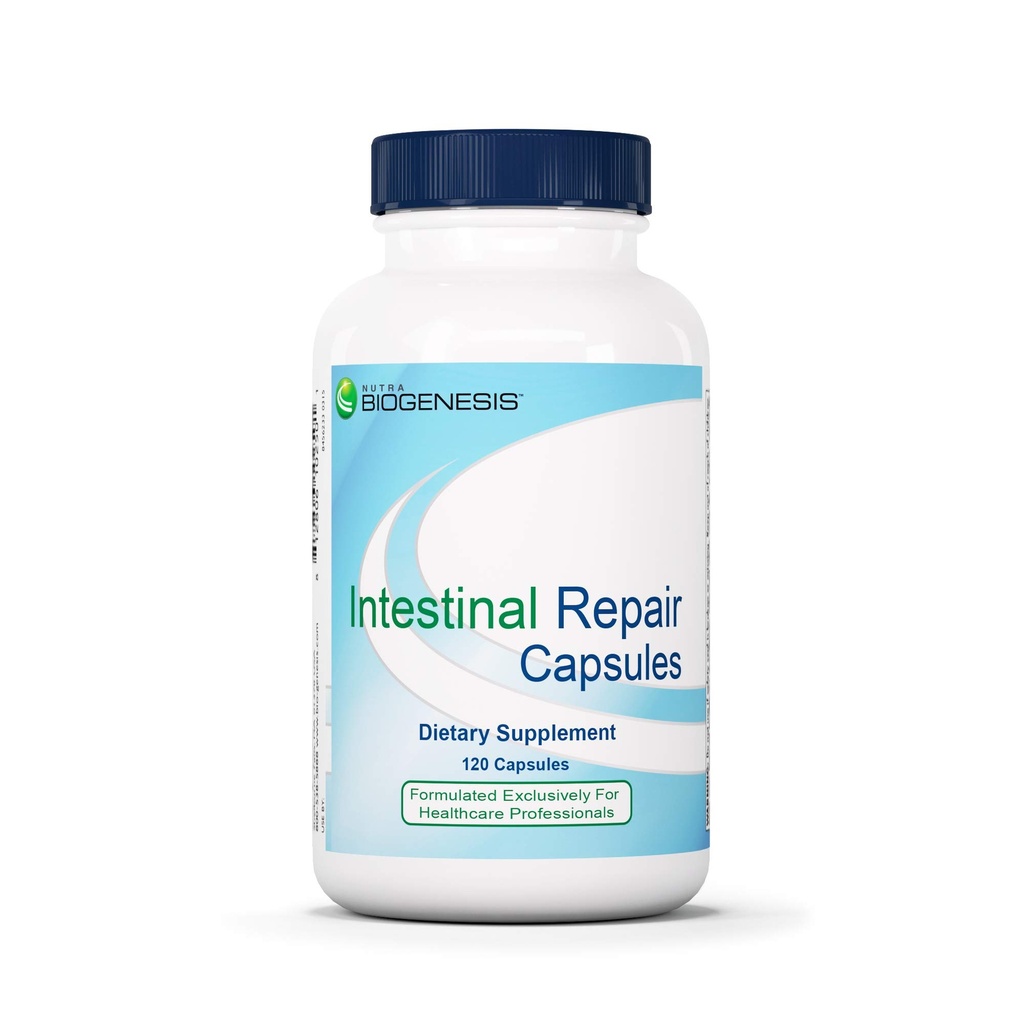 Nutra Biogenesis Intestinal Repair Capsules - Herbal Gut Health Supplement voor vrouwen en mannen met natriumbutyraat, dagelijks - 120 capsules