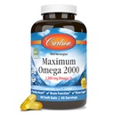 Carlson - Maximum Omega 2000, 2000 mg Omega-3s, Gezond Hart, Hersenfunctie & Vision Support, Lemon, 90 zachte gels
