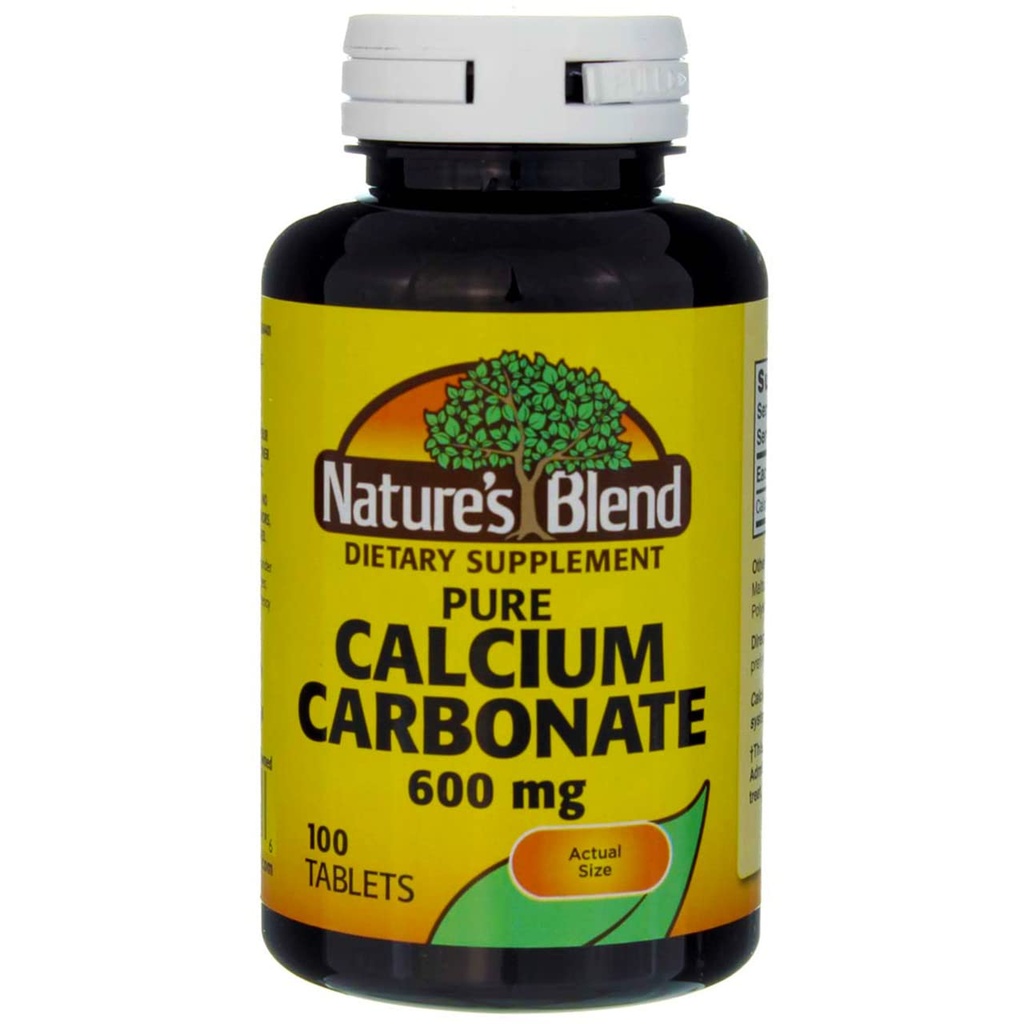 Blend Calcium Carbonaat 600 mg tabletten 100 ct (verpakking van 2)