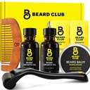 The Baard Club Enhanced Baard Groei Kit - Derma Roller, Baard Groei Olie (2PK), Sandalwood Baard Balm, Comb - Gift Set