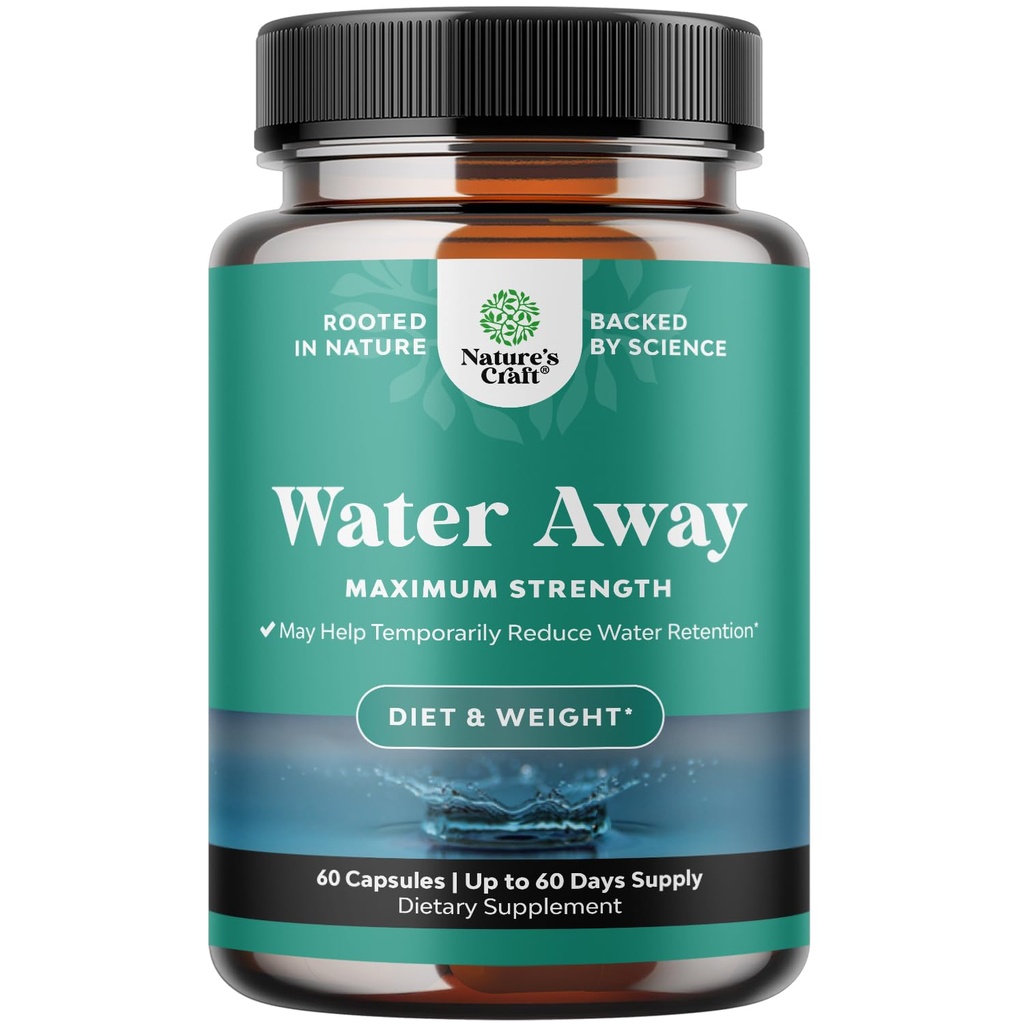 Water Away Supplement voor snelle opgeblazen en zwelling Relief Pure Natural Diuretic Pillen Reduce Retention Support Gewichtsverlies Boost Energieniveaus