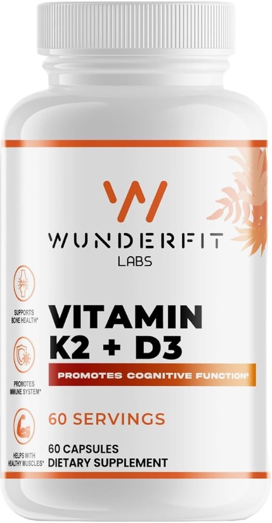 Vitamine K2 + D3, capsules, 60 porties