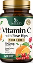 Vitamine C Kauwbaar 1000mg - Extra sterkte Antioxidanten voor krachtige Immune Support w/Vitamine C & Rose HIPS - Potent Dietary VIT C Kauwen supplement, Natuurlijke Oranje smaak, Veganist, Non-GMO - 120 tabletten